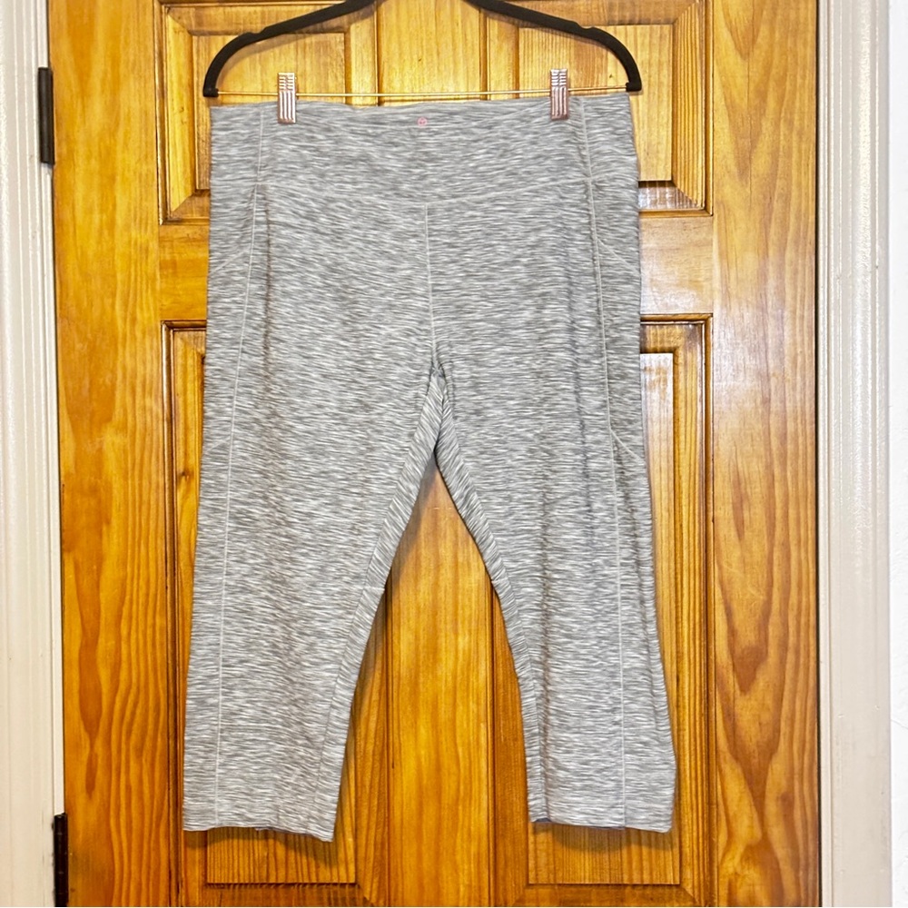 Talbots Cropped Performance Gray Leggings Women Size L